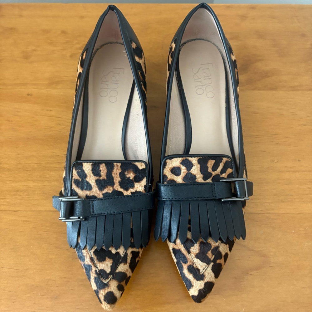 Franco Sarto Grenoble 2 Leopard Hair Pumps